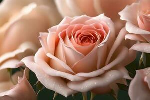 lindo rosas estão uma Maravilhoso presente para mães em mãe dia para demonstrar amor e admiração. nós pode Vejo eles próximo.. criativo recurso, ai gerado foto