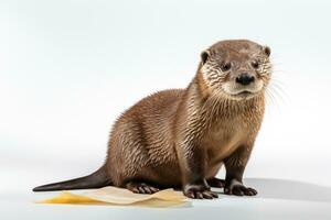 europeu pequeno com garras lontra Lutra Lutra ai gerado foto