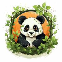 panda Urso vetor ilustração dentro desenho animado estilo vetor ilustração ai gerado foto