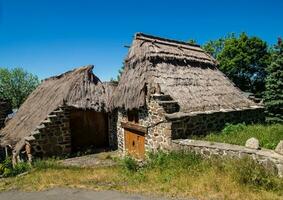 toit de chaume en Auvergne foto