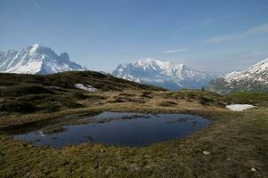 panorama do a francês Alpes foto