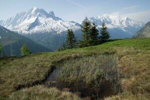 panorama do a francês Alpes foto