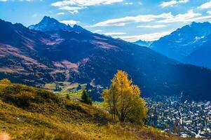 paysage des Alpes Suisse en Automne foto