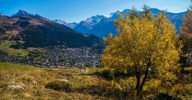 paysage des Alpes Suisse en Automne foto