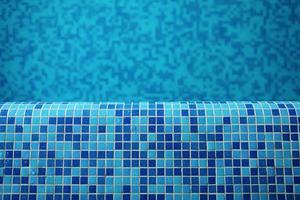 fundo de piscina moderna com azulejo azul no centro de spa do hotel foto