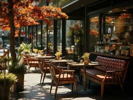 ai gerado restaurante café fazer compras foto