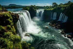 iguazu cai, 1 do a a maioria lindo cachoeiras dentro Argentina. ai gerado foto