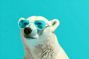 polar Urso oculos de sol moda. gerar ai foto