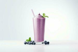 refrigerado mirtilo smoothie. gerar ai foto