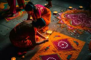 diwali hindu festival. gerar ai foto