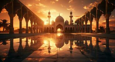 grande mesquita dentro abu dhabi, Unidos árabe Emirados ai gerado foto