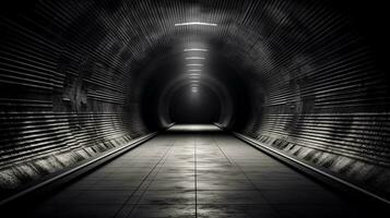 Ciência atrito ou estrada de ferro túnel em esvaziar espaço para. generativo ai. foto