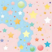 uma colorida fundo com estrelas e bolhas. generativo ai foto