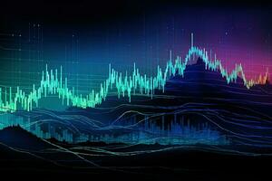 digital gráfico do estoque mercado gráfico. generativo ai foto