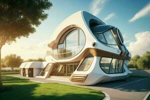 casa dentro na moda futurismo estilo. ai generativo pró foto