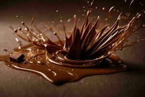 chocolate splash. ai generativo pró foto