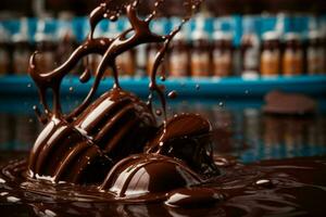 chocolate splash. ai generativo pró foto