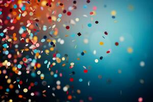 Novo anos colorida confete detalhes isolado em uma gradiente fundo foto