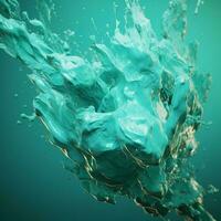 água-marinha cor respingo foto