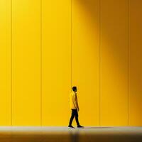 amarelo minimalista papel de parede foto