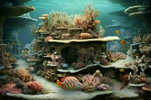 a inesperado descoberta do coral recifes foto