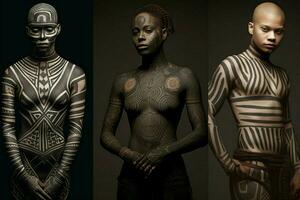 desenhos inspirado de africano tribal marcações foto