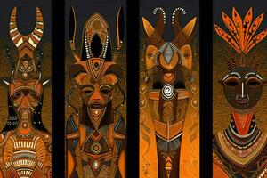 padrões representando africano mitológico criatura foto