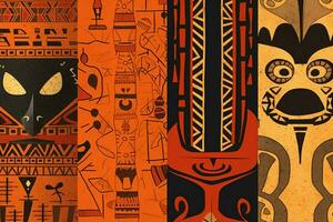 padrões representando africano símbolos do força uma foto