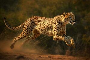 a poder e graça do a africano guepardo foto