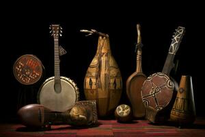 a ritmo e harmonia do africano musical instrumen foto