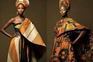 a único e intrigante africano moda tendências foto