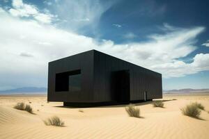 uma Preto construção dentro a deserto foto