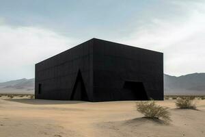 uma Preto construção dentro a deserto foto