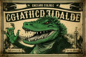 uma poster para uma punk banda chamado a crocodilo foto