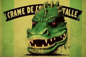 uma poster para uma punk banda chamado a crocodilo foto