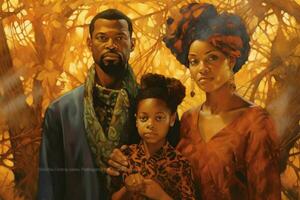 familia afro-americana foto