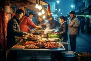 comida de rua chinesa foto