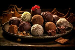 chocolate trufas Comida foto