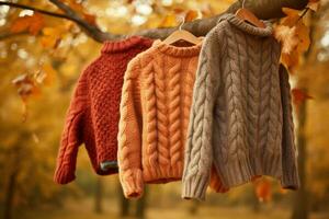 roupas blusas de lã outono foto