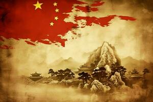 bandeira papel de parede do China foto