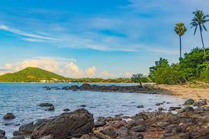koh samui ilha praia costa rochas floresta paisagem panorama tailândia.