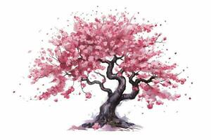 sakura árvore em branco fundo ilustração foto