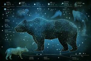 ursa principal e ursa menor constelações foto