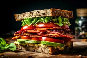 vegano sanduíche delicioso e nutritivo opção para foto