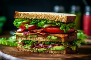 vegano sanduíche delicioso e nutritivo opção para foto