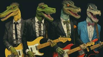 uma poster para uma punk banda chamado a crocodilo foto