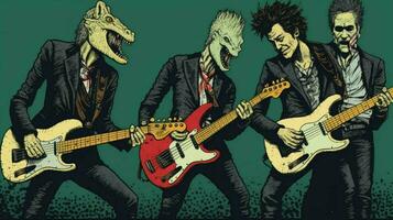 uma poster para uma punk banda chamado a crocodilo foto