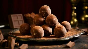 chocolate trufas doce foto