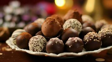 chocolate trufas Comida foto