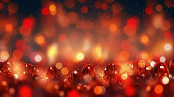 vermelho Natal bokeh fundo ilustração foto